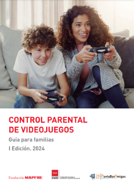 'Control parental de videojuegos. Guía para familias (Fundación Mapfre, 2024)' dokumentuaren azalaren erreprodukzio osoa