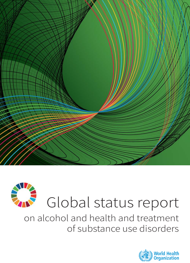 'Global status report on alcohol and health and treatment of substance use disorders (World Health Organization, 2024)' dokumentuaren azalaren erreprodukzio osoa