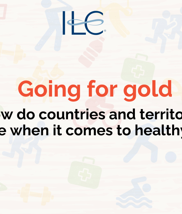 Reproducción parcial de la portada del documento 'Going for gold: How do countries and territories compete when it comes to healthy ageing? International Longevity Centre UK, 2024)'