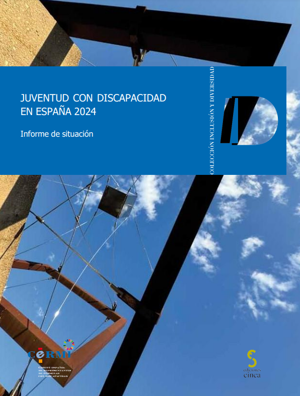 Reproducción total de la portada del documento 'Juventud con discapacidad en España 2024. Informe de situación (Comité Español de Representantes de Personas con Discapacidad, Ediciones Cinca, 2024)'