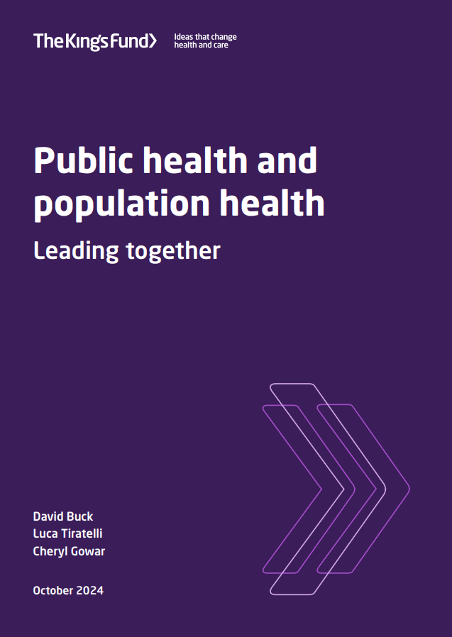 Reproducción total de la portada del documento 'Public health and population health'