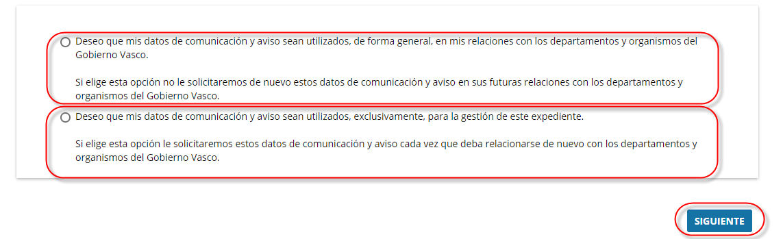 Sistema de avisos de las notificaciones