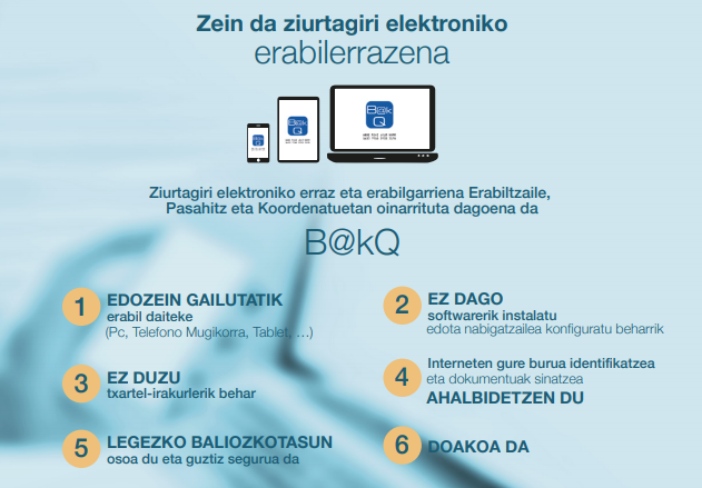 BakQ: erabiltzailea, pasahitza eta koodenatuak