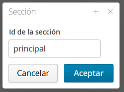 Crear  nueva sección