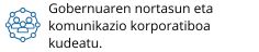 Gobernuaren nortasun eta komunikazio korporatiboa kudeatu.