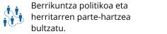 Berrikuntza politikoa eta herritarren parte-hartzea bultzatu. 