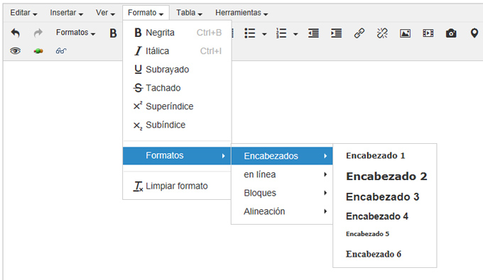 Formato: Encabezados