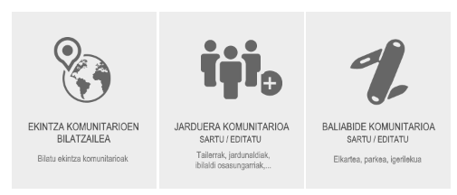 Tipos de activos que se pueden incluir en Euskadi Aktiboa