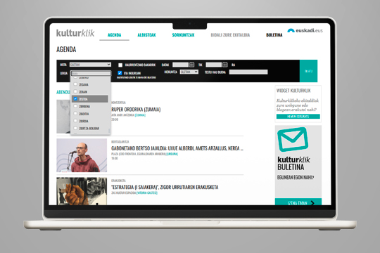 Kulturklik mejora el filtro "Lugar" del buscador de la agenda cultural